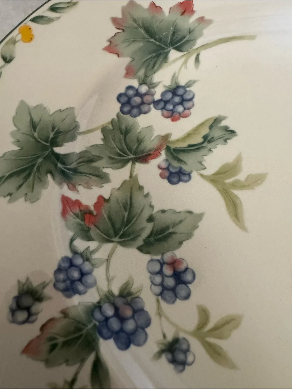 Avon Julie Pople Country Fruit Ceramic Serving Bowl & Oval Platter